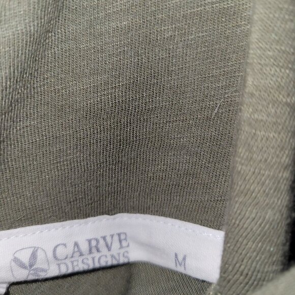 Carve Designs Olive Green Knee-Length Skirt M Ruched Sides Casual Everyday Wear - Picture 6 of 12